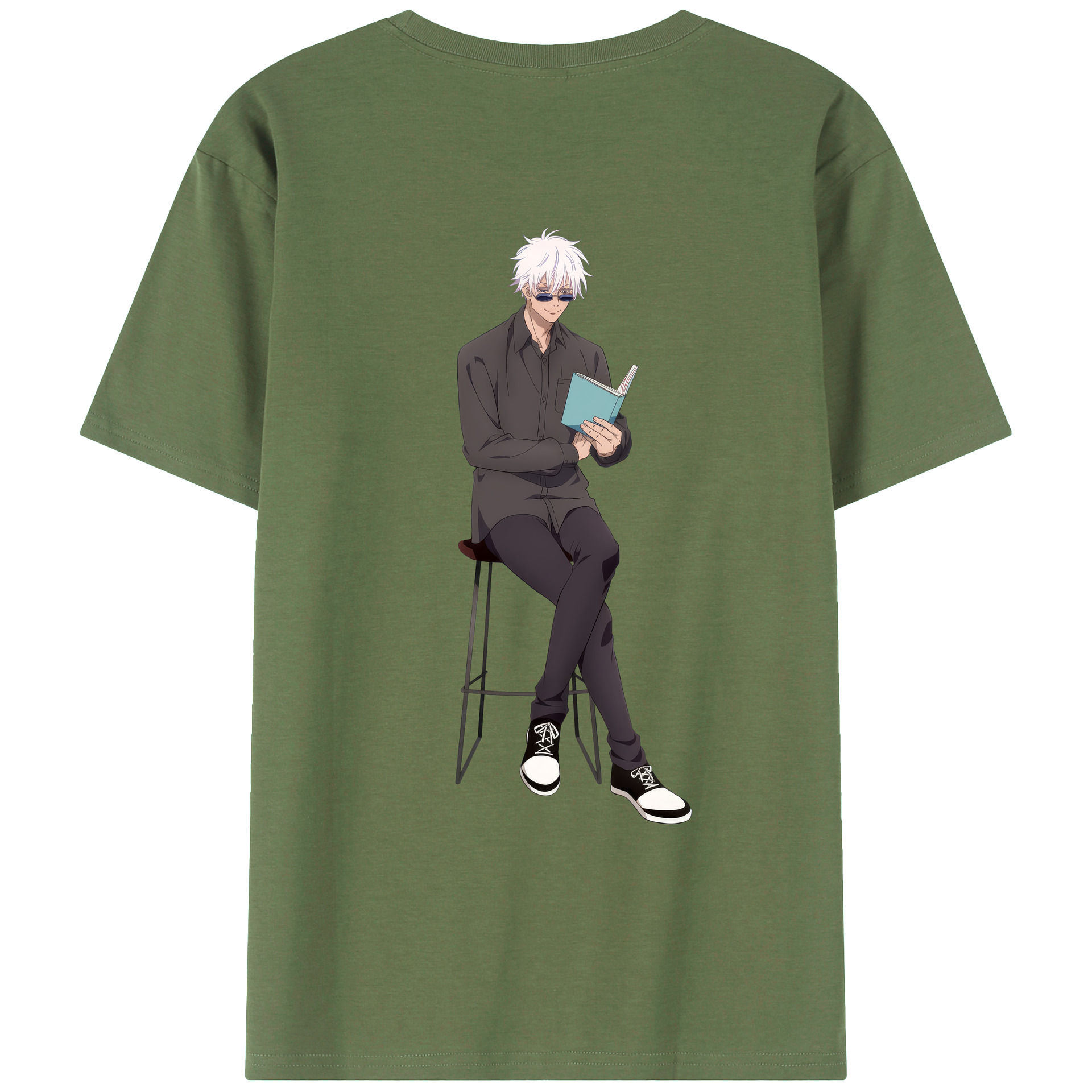 （画像用） 呪術廻戦 Jujutsu Kaisen 綿100％ メンズ半袖Tシャツ（バックプリント） 通気性